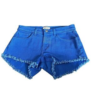 L’Agence Zoe Shorts Womens Size 25 Denim Distressed Blue